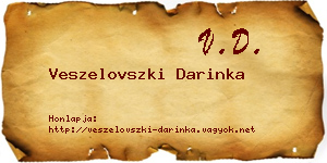 Veszelovszki Darinka névjegykártya